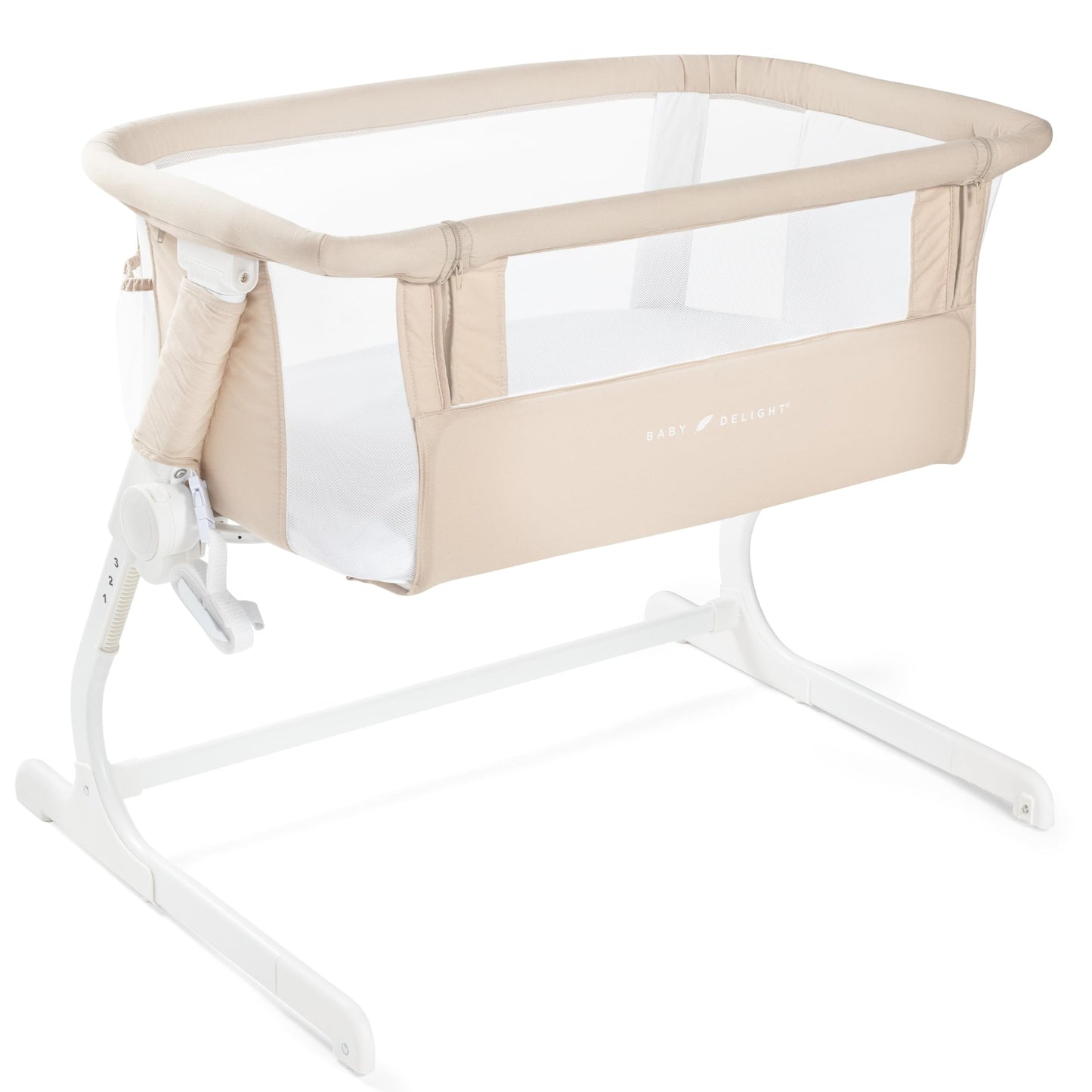 Baby Delight Beside Me Dreamer Bassinet  Bedside Sleeper  Baby Bassinet  6Position Height Adjustment  Organic Oat