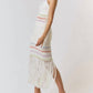 Lalavon - Striped Knit Maxi Dress