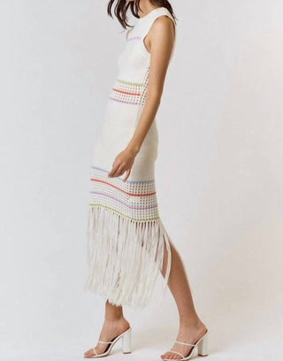 Lalavon - Striped Knit Maxi Dress