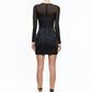 Alice + Olivia - Takako Mesh Long Sleeve Minidress