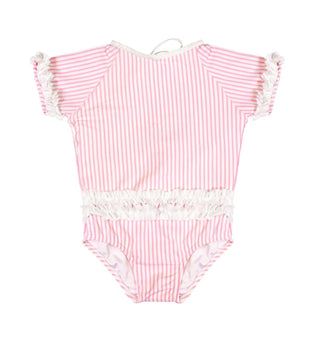 Planet Sea - Girl's Stripes Swimsuit