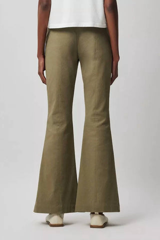 Atm - Washed Cotton Twill Flare Pant