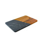 Creative Gifts International - Marble and Acacia Wood Rectangular Diagonal Board
