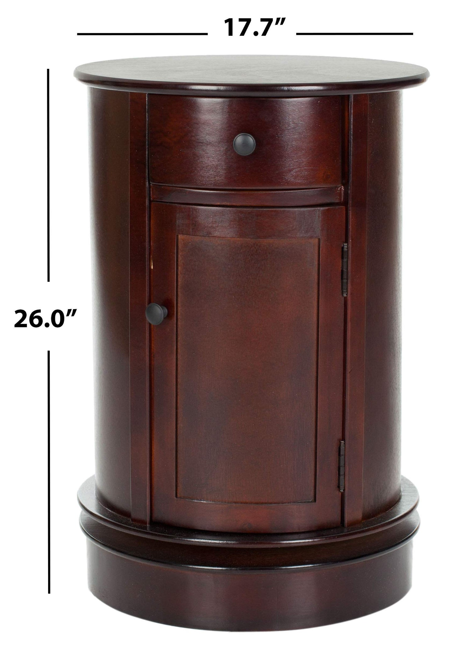 Safavieh American Homes Tabitha Dark Cherry Swivel Storage End Table