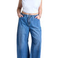 ELOQUII Women's Plus Size Drawstring Waist Lightweight Jean - 20, Medium Wash