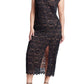 ELOQUII Women's Plus Size Lace Fitted Midi Dress - 24, Black Onyx