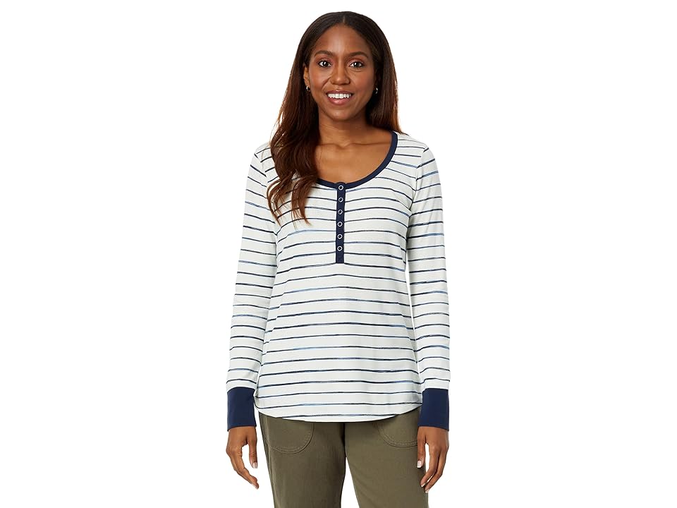 LLBean Women's Unshrinkable Mini Waffle Henley Long Sleeve