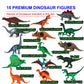 15 Dinosaur Figures & Book Set