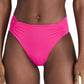L*Space Arlo Bikini Bottom for Women, High Waisted Bottom, Moderate Coverage, Shirring on HIPS, Swimsuit Bottom for Summer, Black, M