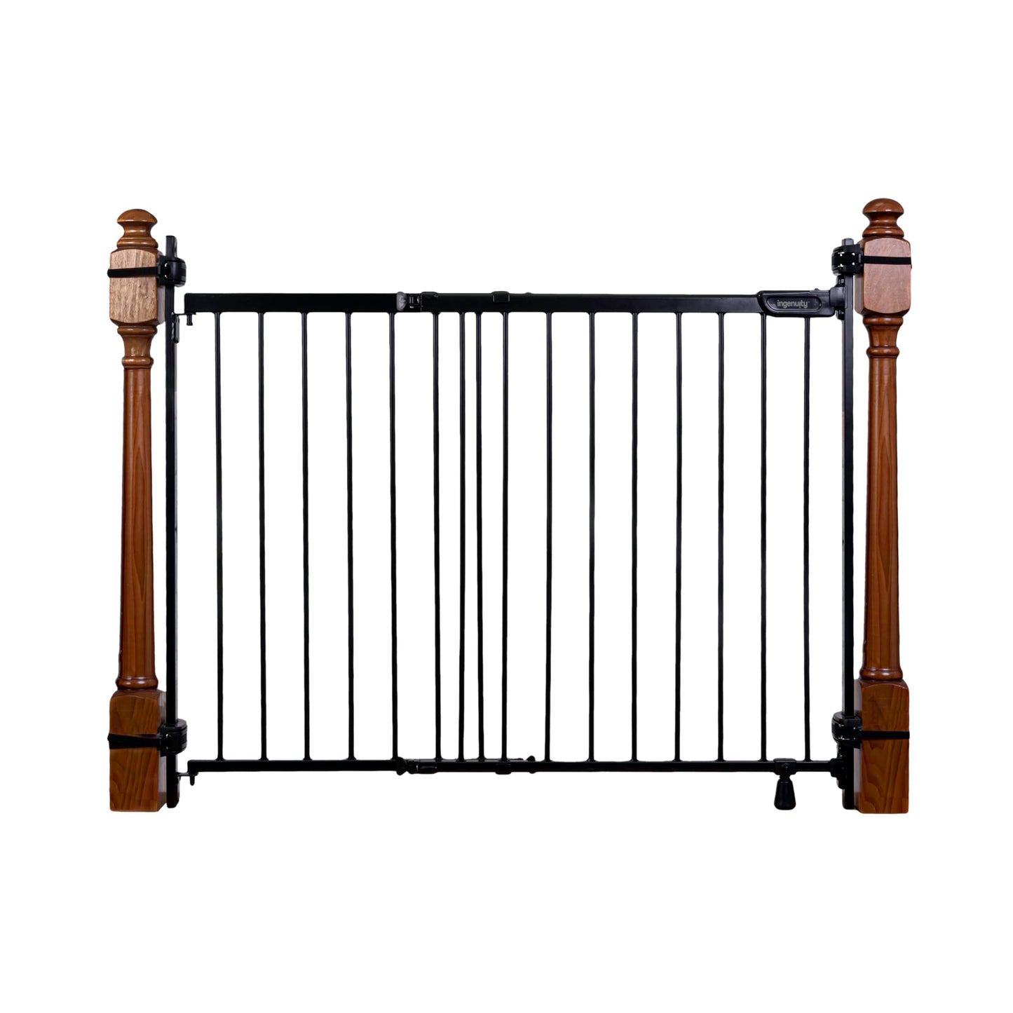 Ingenuity The Stairway 46W Series Baby Gate for Stairs Dog Gate Indoor for Banister Mount Secure Stairway Safety Gate  Black