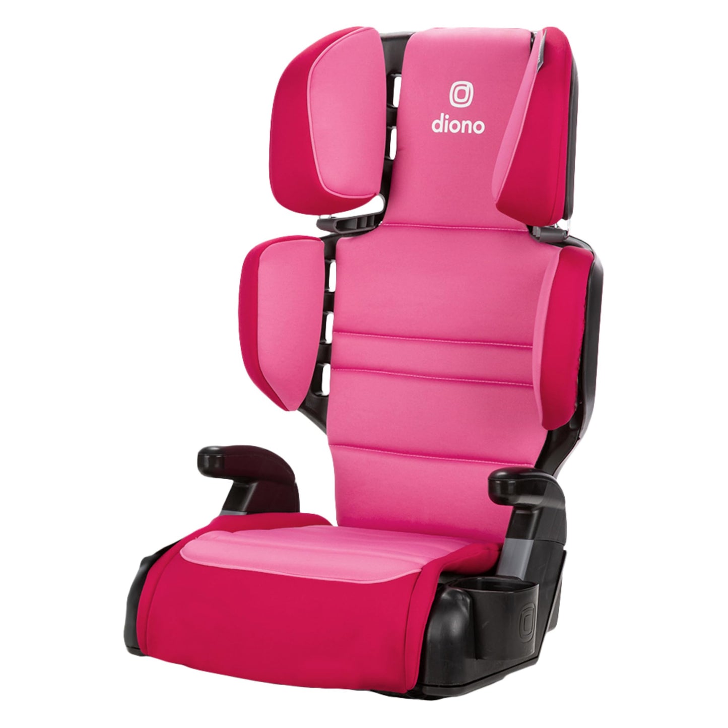 Diono Connect3 R 2in1 High Back Booster Slim Fit 3Across in Many MidSized Sedans and SUVs for Children from 40120 lbs Lightweight with Cupholder Pink Cotton Candy