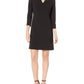 Tommy Hilfiger Women's Grommet Chain Neck Sheath, Black, 2