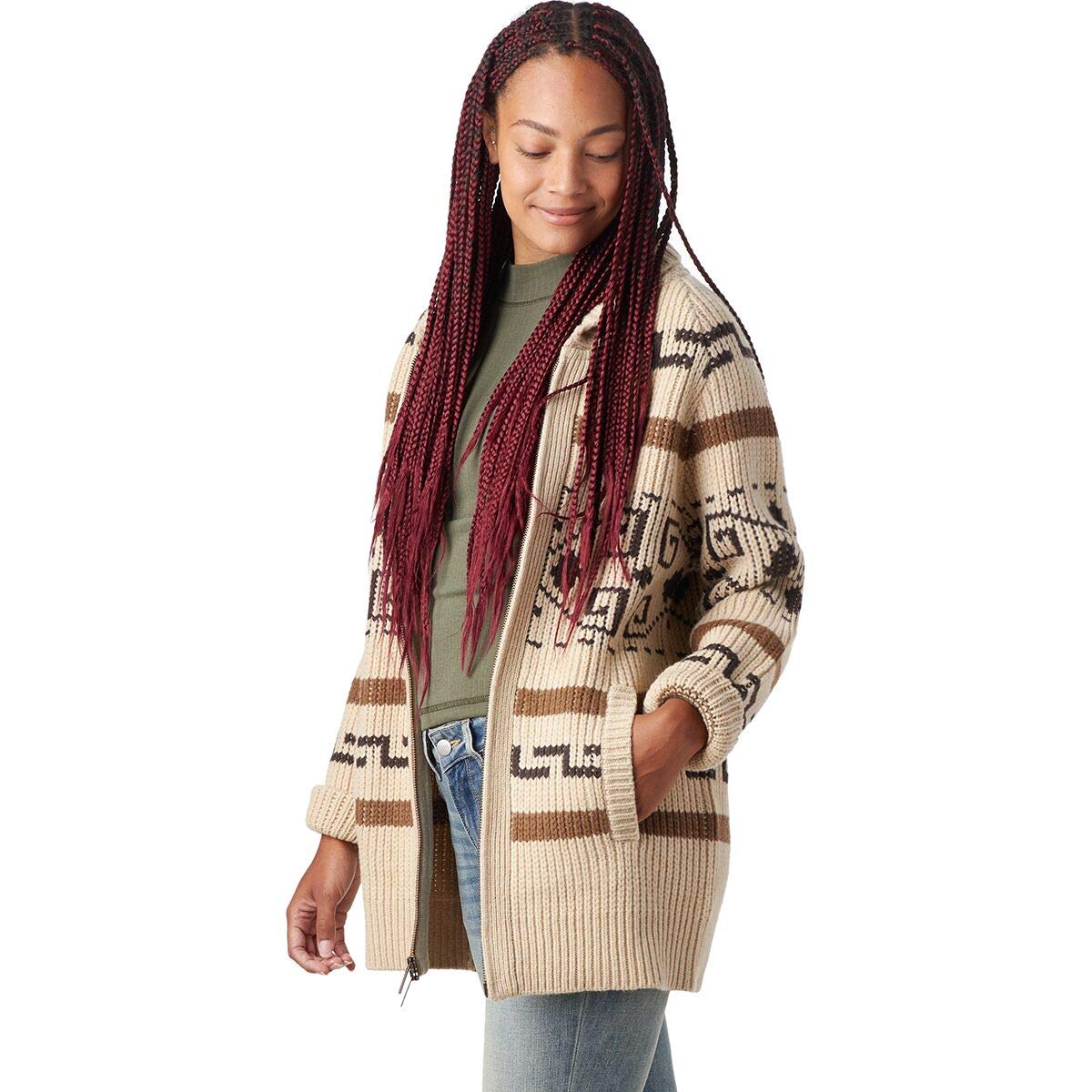 Pendleton Women's Long Westerley Cardigan - Tan/Brown