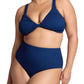 ELOQUII Women's Plus Size Textured Bikini Top - 14, Pageant Blue