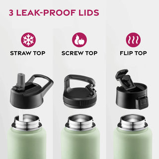 Insulated Sports Water Bottle with Straw