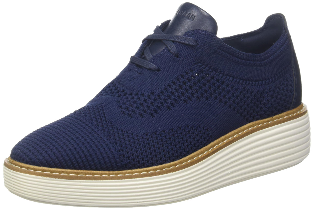 Cole Haan Womens Originalgrand Platform Stitchlite Oxfords Navy Blazer Size 6