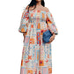 ELOQUII Women's Plus Size Printed Sleeve Maxi Dress - 18, Souvenir