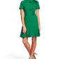 CeCe Sportswear Women's Short Sleeve A-LINE Dress with Bow, Lush Green, 14