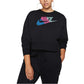 Nike Womens Plus Training Fitness Sweatshirt Black 1X