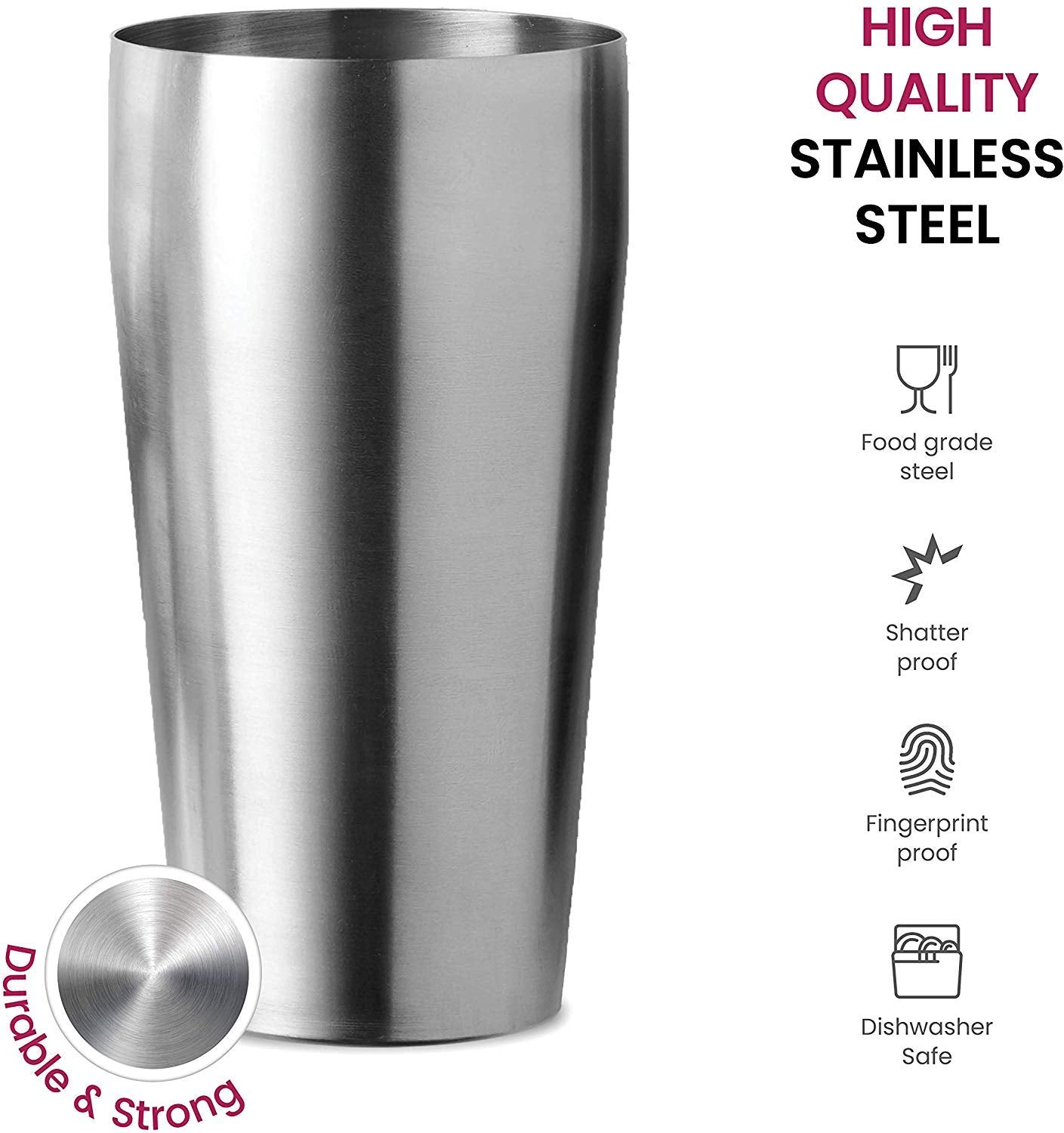 7-Piece Stainless Steel Cocktail Shaker Set