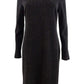 Lauren Ralph Lauren Women's Metallic-Knit Dress (4, Black)