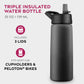 Insulated Sports Water Bottle with Straw