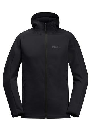 Jack Wolfskin Mens Alpgrat Hooded Fleece Jacket Black XL