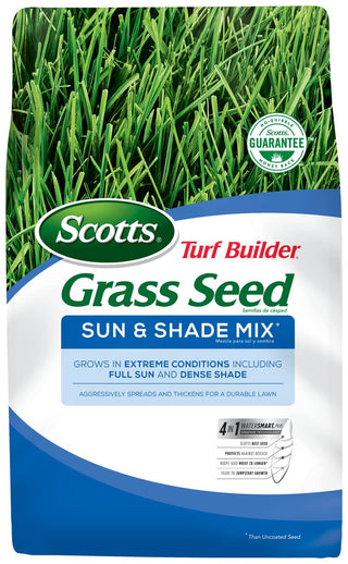 Scotts Turf Builder Grass Seed Sun  Shade Mix  Durable Lawn Solution 15 lbs