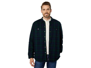 LLBean Men's Sherpa Lined Scotch Plaid Long Sleeve Shirt