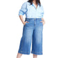 ELOQUII Women's Plus Size Denim Culotte - 22, Medium Wash