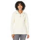 LLBean Women's Cream Quilted Sweatshirt Mock Neck Tunic