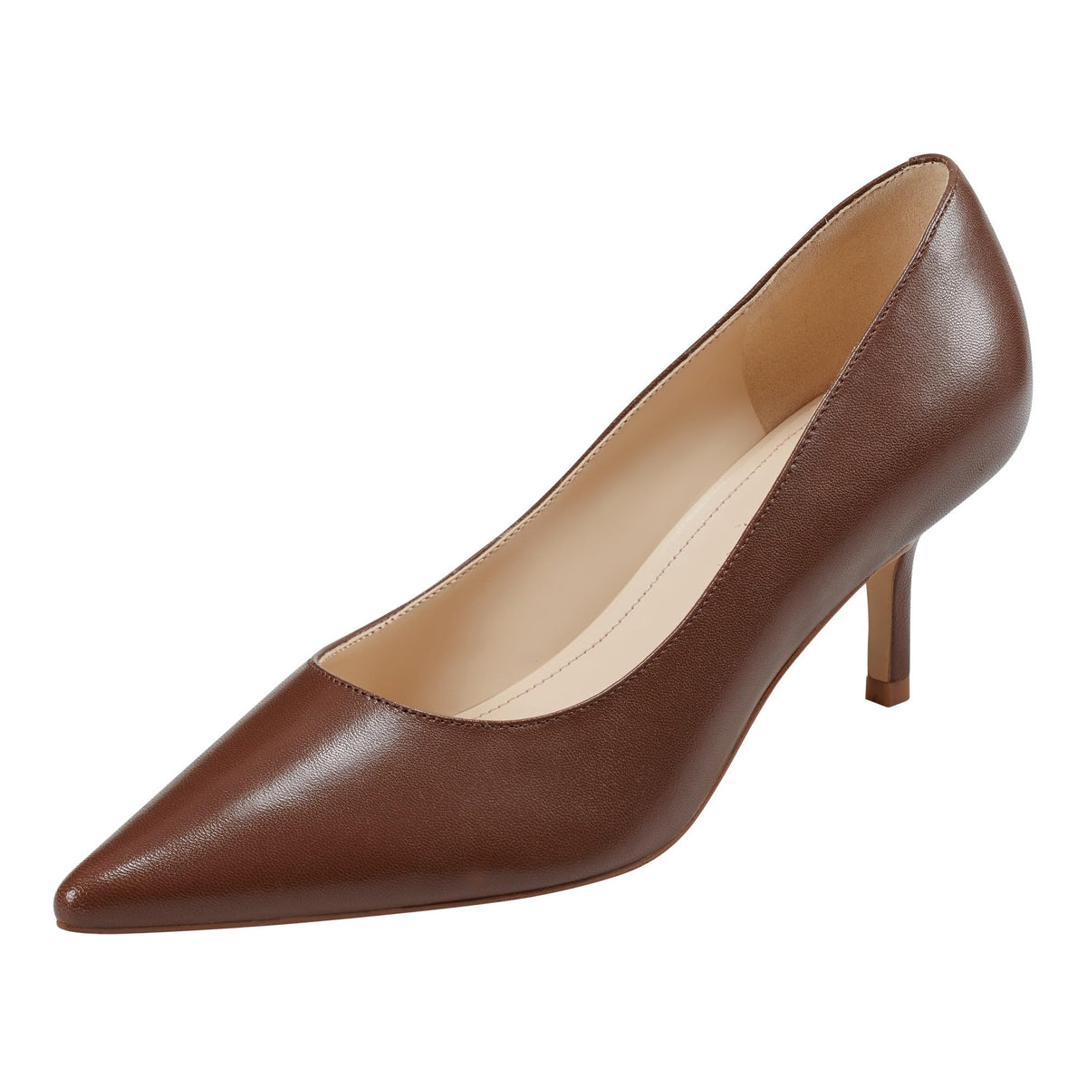 Marc Fisher Womens Alola Pump Brown Leather