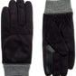 Isotoner Men's Winter Gloves Gray Large SmartDri Fleece Black L