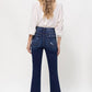 Vervet By Flying Monkey - High Rise Distressed Hem Kick Flare Jeans