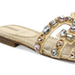 Sam Edelman Women's Bay Embellished Cutout Slide Sandal Brown Size 7.5 M
