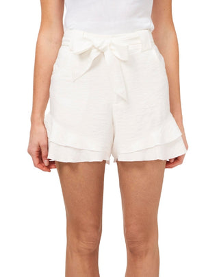 CeCe Women's Tiered Ruffle Belted Shorts Brown Size 10