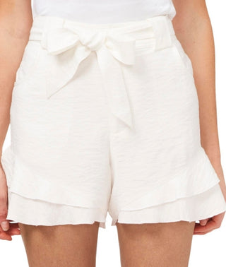 CeCe Women's Tiered Ruffle Belted Shorts Brown Size 10