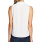 CeCe Women's Ruffle Collar Shell Top White Size X-Small