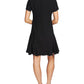 Cece Women's Rich Black Bow Neck Short Sleeve Dress Size 8