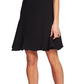 Cece Women's Rich Black Bow Neck Short Sleeve Dress Size 8
