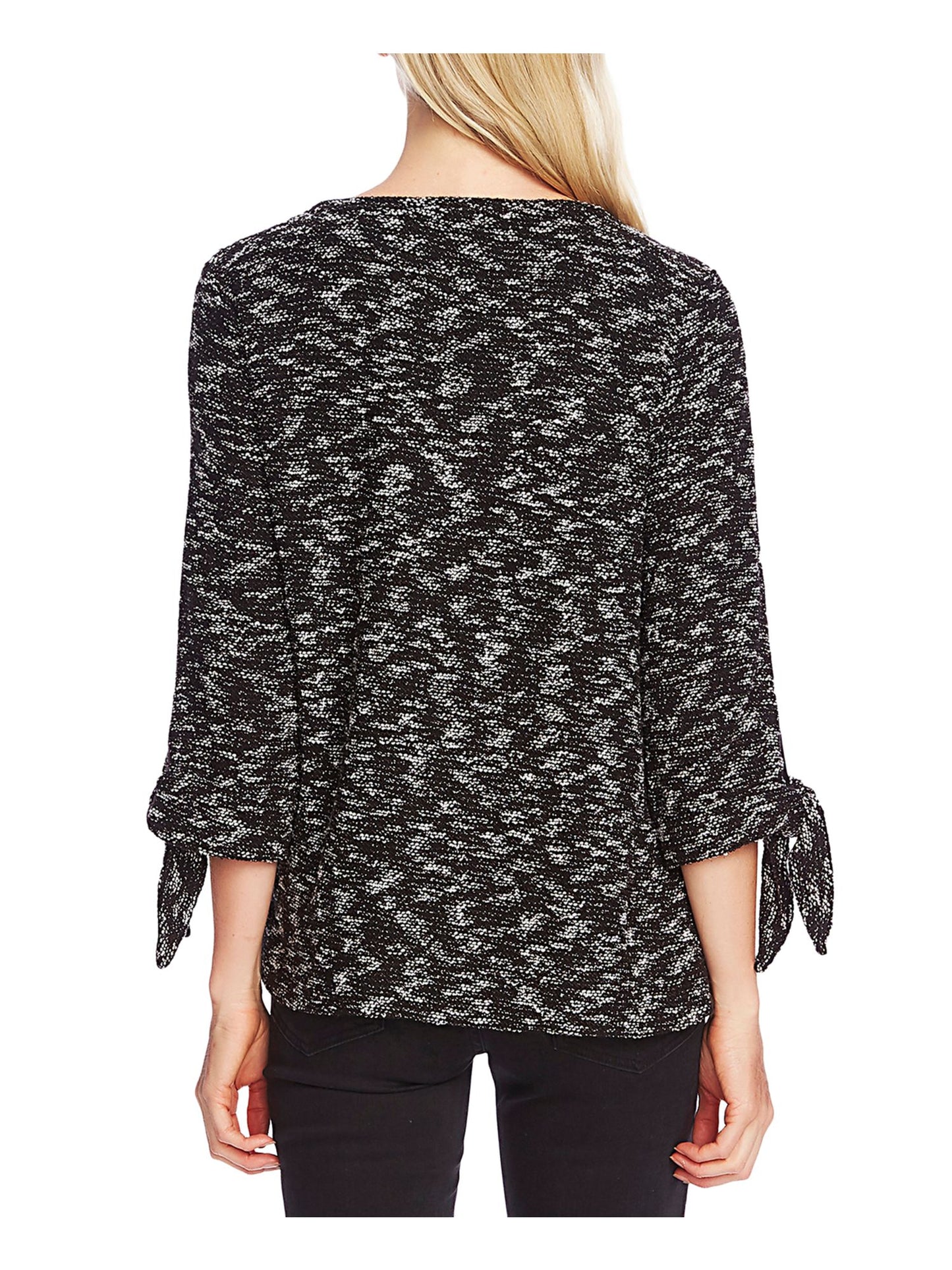 Vince Camuto Women's Marled V Neck Top Gray Size X-Small