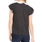 CeCe Women's Heirloom Polka Dot Blouse Black Size Medium