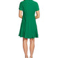 CeCe Women's Bow Neck Short Sleeve Dress Green Size 12