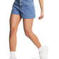Topshop A-Line Mom Shorts - Mid Denim