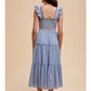 In-Loom - Contrast Stitched Smocked Maxi Dress