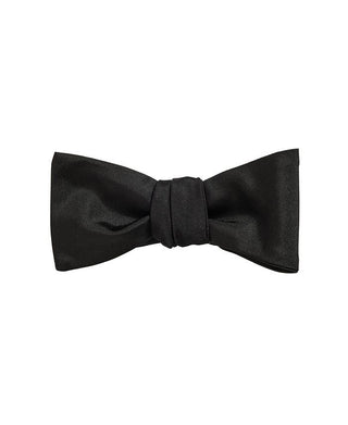 Hugo Boss Men's Solid Silk Bow Tie Black Size Regular