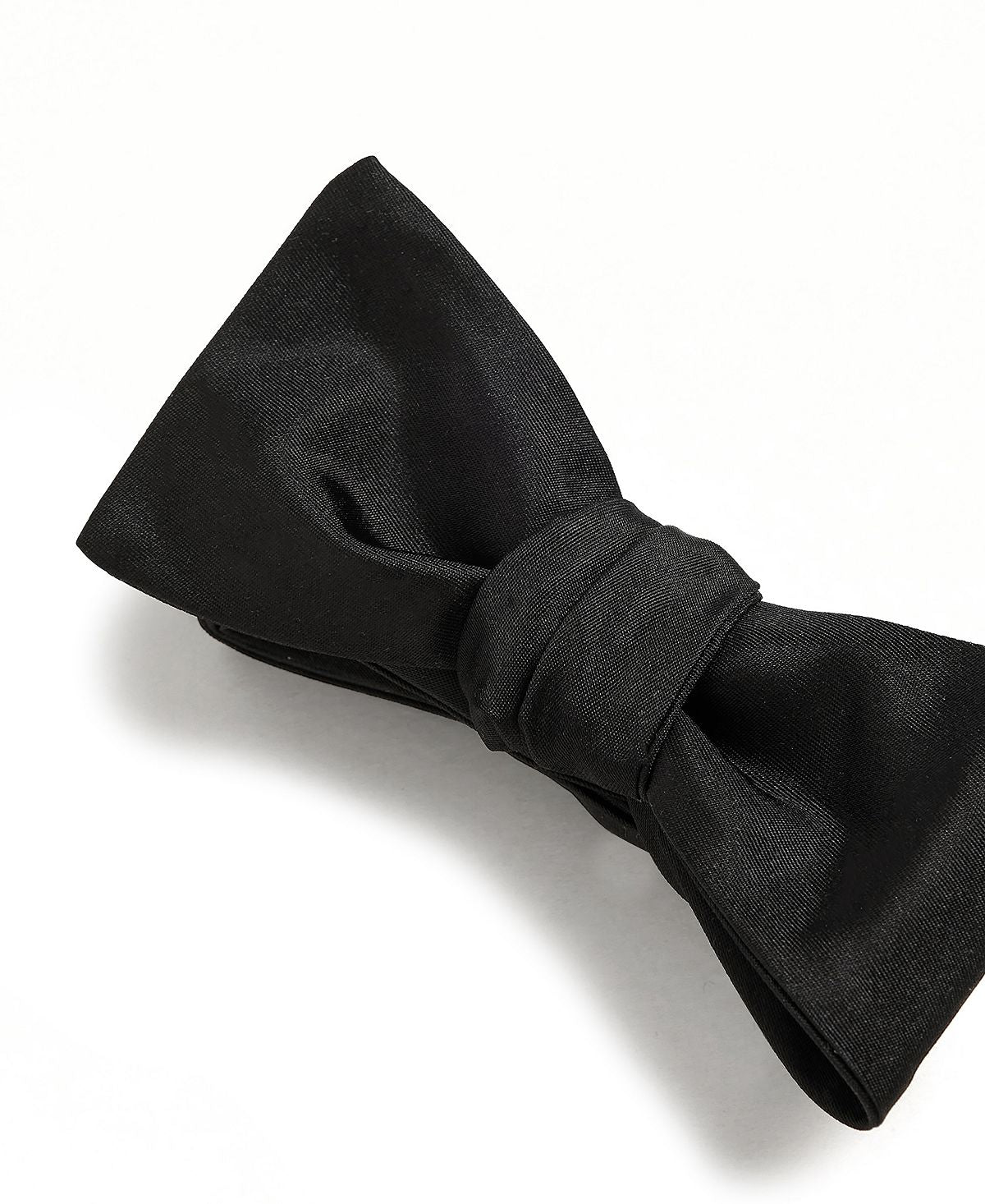 Hugo Boss Men's Solid Silk Bow Tie Black Size Regular