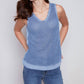 Charlie B - Cold-dye V-neck Knit Camisoles