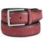 Calvin Klein Men's Burnished Edge Leather Belt Red Size 36