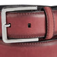 Calvin Klein Men's Burnished Edge Leather Belt Red Size 36